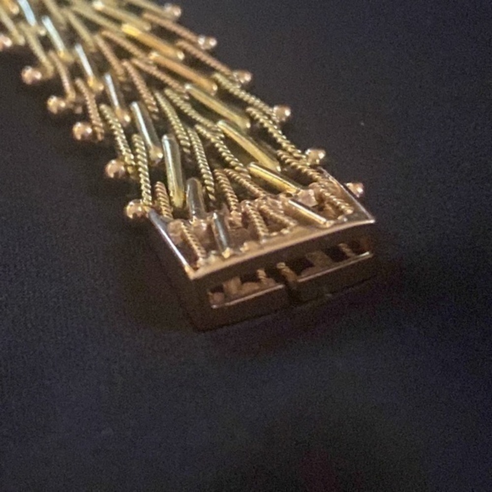 Necklace chain magnificent jewelry 14K Tri-Color Gold🌲 “Pine” solid gold 58.8gr - Picture 8 of 15